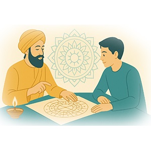 Ученик выбирает школу Джйотиш